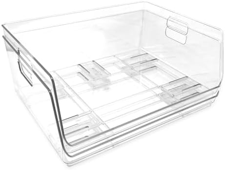 Isaac Jacobs 2-Piece (16" x 12" x 6.1") X-Large Wide Stackable Bins - Image 4