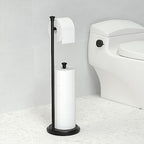 Toilet Paper Holder Free Standing, Black Toilet Paper Holder, Bathroom Storage for 5 Mega Rolls, 27.6”H - Image 6