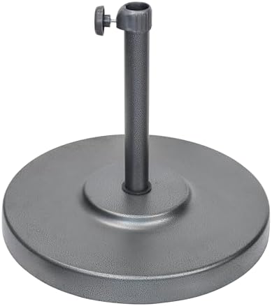 California Umbrella 50lbs Heavy Duty Weighted Patio Umbrella Base, Hammertone Grey by CaliforniaUmbrella