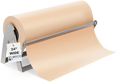 Bryco Goods 24 Inch Butcher & Kraft Paper Roll Dispenser and Cutter by BrycoGoods