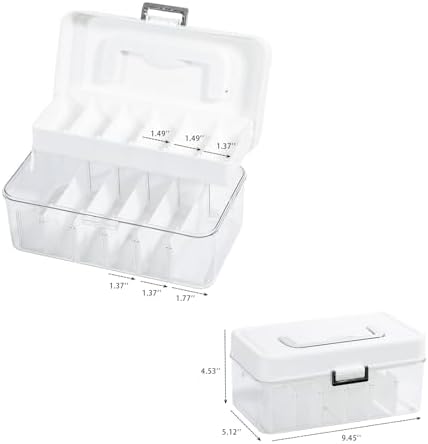 FABROK 2 Pack Portable Hair Accessories Organizer Box for Girls, Plastic - Image 3