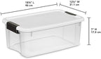Sterilite Ultra Latch Box with Lids for Home and Office, 18 Quart, 24-Pack - Image 3