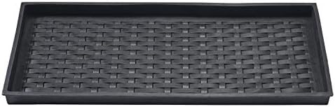 HF by LT Jumbo Basketweave Deluxe Rubber Boot Tray, 34 x 14 inches, Heavy Duty Vulcanized Rubber Design, One-Piece Seamless Construction, Year Round Use Indoors or Outdoors, Black - Image 3