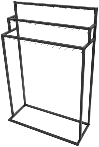 Floor Standing Belt Display Stand, Modern Belt Hanger Metal Belt Rack with 39 Hooks Retail Organizer Storage Shelf for Belt Ties Scarf Bags - Image 5