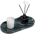 Emerald Green Marble Tray | Bathroom Jewelry Organizer | Spa-Quality Perfume Tray for Dresser, Nightstand, Makeup Table | Natural Stone & Non-Slip Base,9.8"x4.7"x0.6" by Unknown