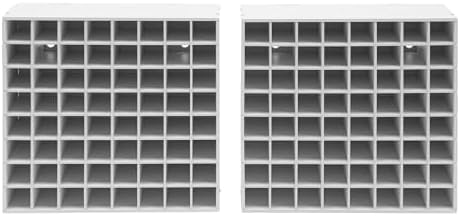 2 Pcs Paint Organizer, Wall-mountable Craft Paints Storage Rack, PVC Board,12.99X3.54X12.99 in,for DIY Crafters Spray Painters Studios, Galleries (White) - Image 3
