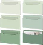 Fuutreo Magnetic Wall File Holder,6pcs,Sage Green,Horizontal-large by Fuutreo