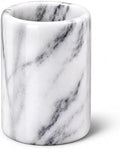 Creative Home White Marble Pen Holder, Heavy Stone Pencil Cup Organizer for Desk by CreativeHome