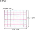 PATIKIL 14"x14" Wire Grid Panel, 3 Pack Wall Grid Decorative Panels Board Photo Pictures Display Decor Hanging Organizer for Home Office, Pink - Image 2