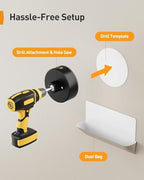 Perlegear in-Wall Cable Management Kit, TV Cord Hider for Wall Mounted TV and Speakers, Power and Low Voltage Wire Management. Includes Drill Template, Dust Bag and Drill Attachment for Easy Install - Image 4