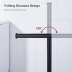 BAGNOLUX Bathroom Toilet Paper Holder Stand with Reserve, SUS304 Stainless Steel Rustproof Pedestal Tissue Roll Holder Heavy Duty (Matte Black) - Image 6