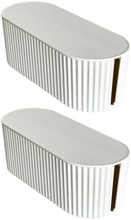 Cable Management Box, White, Large, 2 Pack by NINEWEEN