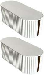 Cable Management Box, White, Large, 2 Pack by NINEWEEN