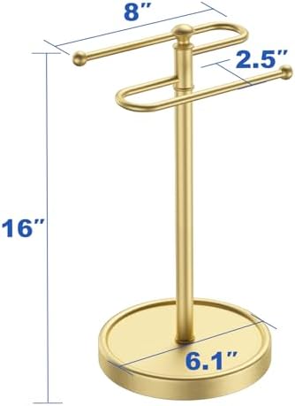 Hand Towel Holder, 304 Stainless Steel Heavy Duty S Shape Hand Towel Stand Free Standing Towel Bar for Bathroom Kitchen Countertop - Image 6
