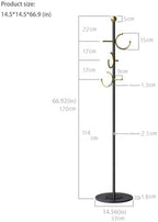 BUZUYE Modern Coat rack with marble base,Coat rack freestanding heavy duty with gold hooks,Entryway coat rack stand Coat Tree freestanding coat hanger stand for Hanging Clothes, Hats, Bags - Image 5
