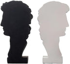 Lukitas David Decorative Bookends, Half-and-Half Book Ends, B&W‌ 9.5'' - Image 5