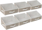 6 Pack Closet Storage Bins for Shelves, Shelf Baskets for Organization,Closet Organizers and Storage,Trapezoid Storage Bin Closet Shelf Organizer for Clothes,Toys,Towel,Book,Baby Clothing (6PC-Coffee) by Fordonral