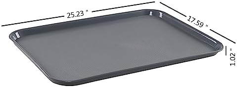 6 Packs Gray Large Plastic Trays, 25.23" x 17.59" Multi-Purpose Boot Trays - Image 2
