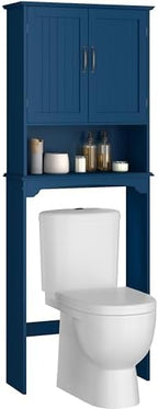 Yaheetech Over the Toilet Storage Cabinet, Bathroom Organizer, Navy Blue by Yaheetech