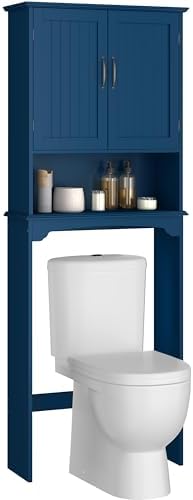 Yaheetech Over the Toilet Storage Cabinet, Bathroom Organizer, Navy Blue by Yaheetech