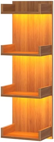 HOOBRO Floating Wall Shelves with LED Lights, Floating Shelf Wall Mounted by HOOBRO