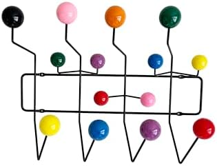 Mod Made Mid Century Modern Bubble Wall Mounted Coat Rack, Color Ball Black Frame by Mod+Made