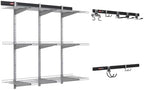Rubbermaid 25-Piece Fasttrack Garage Storage System Kit for Garage Organization by Rubbermaid