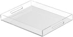 Acrylic Tray 18x14 with Cut Handles - Spill Proof Decorative Tray is an Ideal Countertop Organizer for Living Rooms, Ottoman Coffee Tables, Offices, Kitchens & Serving Guests by Unknown
