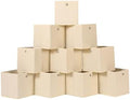 Foldable Storage Cubes Bins ,11 Inch Cloth Storage Cube Fabric Storage Box Cubes Organizer Baskets with Dual Handles for Home Organizer Set of 10 (Creamy-White) by NieEnjoy