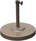 California Umbrella 50 lbs. Round Concrete Weighted Powdercoated Steel Umbrella Base, Champagne Frame by CaliforniaUmbrella