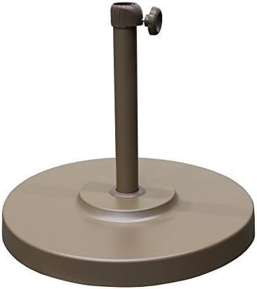 California Umbrella 50 lbs. Round Concrete Weighted Powdercoated Steel Umbrella Base, Champagne Frame by CaliforniaUmbrella