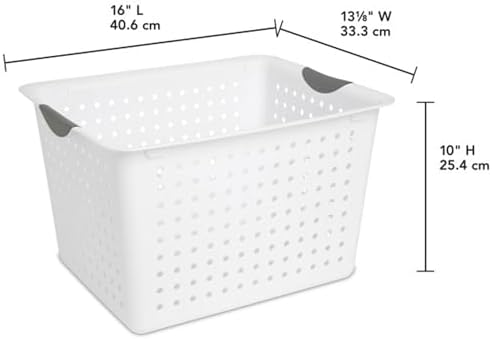 Sterilite Deep Ultra Basket, Open Top Plastic Storage Organizer, 6-Pack - Image 3