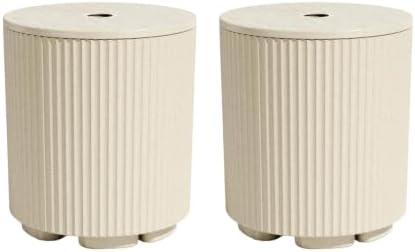 NicBex 2 Pack Outdoor Umbrella Base Table with 1.5 Inch Hole,Beige by NicBex