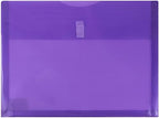 JAM PAPER Plastic Expansion Envelopes with Hook & Loop Closure - Letter Booklet - 9 3/4 x 13 with 1 Inch Expansion - Purple - 12/Pack by JAMPaper
