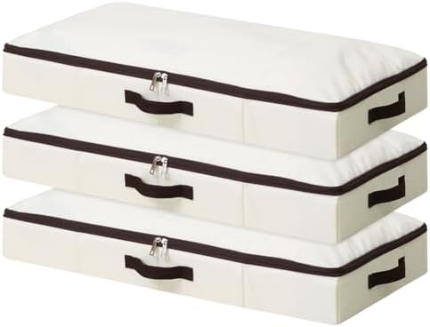 3PCS Low Profile Under Bed Storage Containers, Under Bed Storage Bins by iwillCREATEPRO