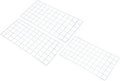 PATIKIL 24"x12" Wire Grid Panel, 3 Pack Wall Grid Decorative Panels Board Photo Pictures Display Decor Hanging Organizer for Home Office, White by PATIKIL