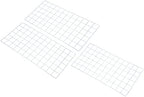 PATIKIL 24"x12" Wire Grid Panel, 3 Pack Wall Grid Decorative Panels Board Photo Pictures Display Decor Hanging Organizer for Home Office, White by PATIKIL