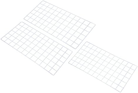 PATIKIL 24"x12" Wire Grid Panel, 3 Pack Wall Grid Decorative Panels Board Photo Pictures Display Decor Hanging Organizer for Home Office, White by PATIKIL
