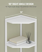 Hzuaneri Corner Shelf Stand 5-Tier Corner Bookshelf Storage Standing Shelf - Image 4
