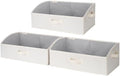 StorageWorks Closet Storage Bins Trapezoid, Mixing of Beige, Large, 3-Pack by StorageWorks