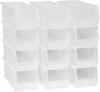Akro-Mils 30234 AkroBins Plastic Storage Bins, 15"x5"x5", Clear, 12-Pack by Akro-Mils