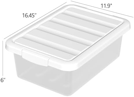 14 Quart Plastic Clear Storage Bin, 2 Packs - Image 2