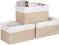 Fabric Storage Bins for Shelves, Rectangle Storage Basket, 3 Pack by Kntiwiwo