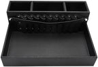 Barber Storage Box,Hairdressing Tool Holder, Multifunctional Detachable Large Storage Box, Shear Holder PU Leather Salon Scissors Holder, Hair Cutting Tools Storage Case for Barber Accessories(Small) - Image 3