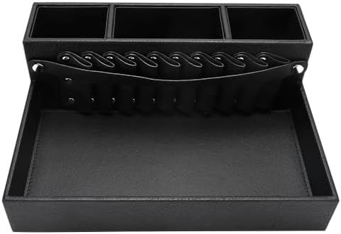Barber Storage Box,Hairdressing Tool Holder, Multifunctional Detachable Large Storage Box, Shear Holder PU Leather Salon Scissors Holder, Hair Cutting Tools Storage Case for Barber Accessories(Small) - Image 3