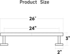 2-Pack Matte Black Towel Bar, 24-Inch Towel Racks for Bathroom - Image 2