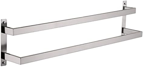 KOKOSIRI Bath Towel Bars 32 Inches Bathroom 2-Tiers Ladder Towel Rails Towel Holders Wall Mounted Towels Shelves Rack Brushed Stainless Steel, B5008BR-L32 by KOKOSIRI