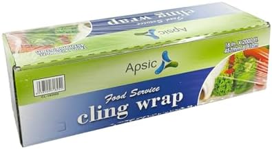 18in x 2000ft Standard Cling Wrap Roll With Serrated Cutter Food Wrap by Apsic