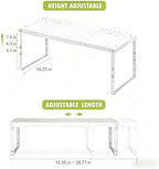 RUILALIFE Expandable Cabinet Organizer Shelf With Adjustable Height, Stackable Kitchen Countertop Organizer Rack, Adjustable Shelf Riser For Kitchen Counter, Pantry, Cupboard, Desk, Tabletop - Image 4