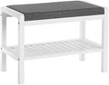 SONGMICS Shoe Rack Bench, Padded Seat, Storage Shelf, Holds Up to 350 lb by SONGMICS